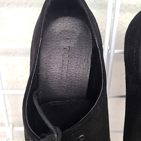 New Torrid Black Wedge Lace Up Bootie Size 10 - Picture 5 of 8